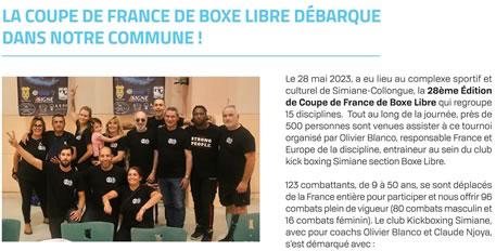 Podium des vainqueurs de la Coupe de France de free boxing 2023